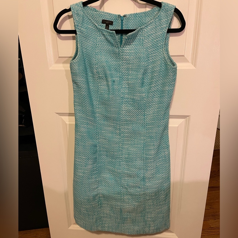 Blue tweed dress from Talbots in size 6p
